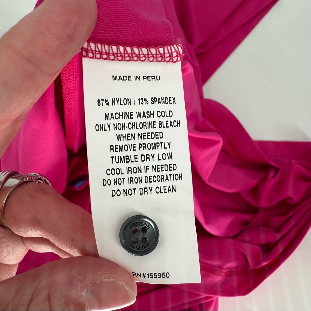 Greyson Men's Large Cayuse Barbie Core Pink Glasseye Short Sleeve Polo NWT - Picture 5 of 8